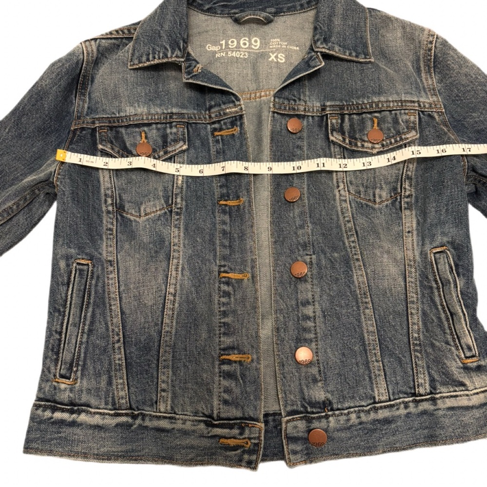 Gap 1969 Vintage Classic Denim Jean Jacket Medium Wash Size XS - Picture 3 of 4
